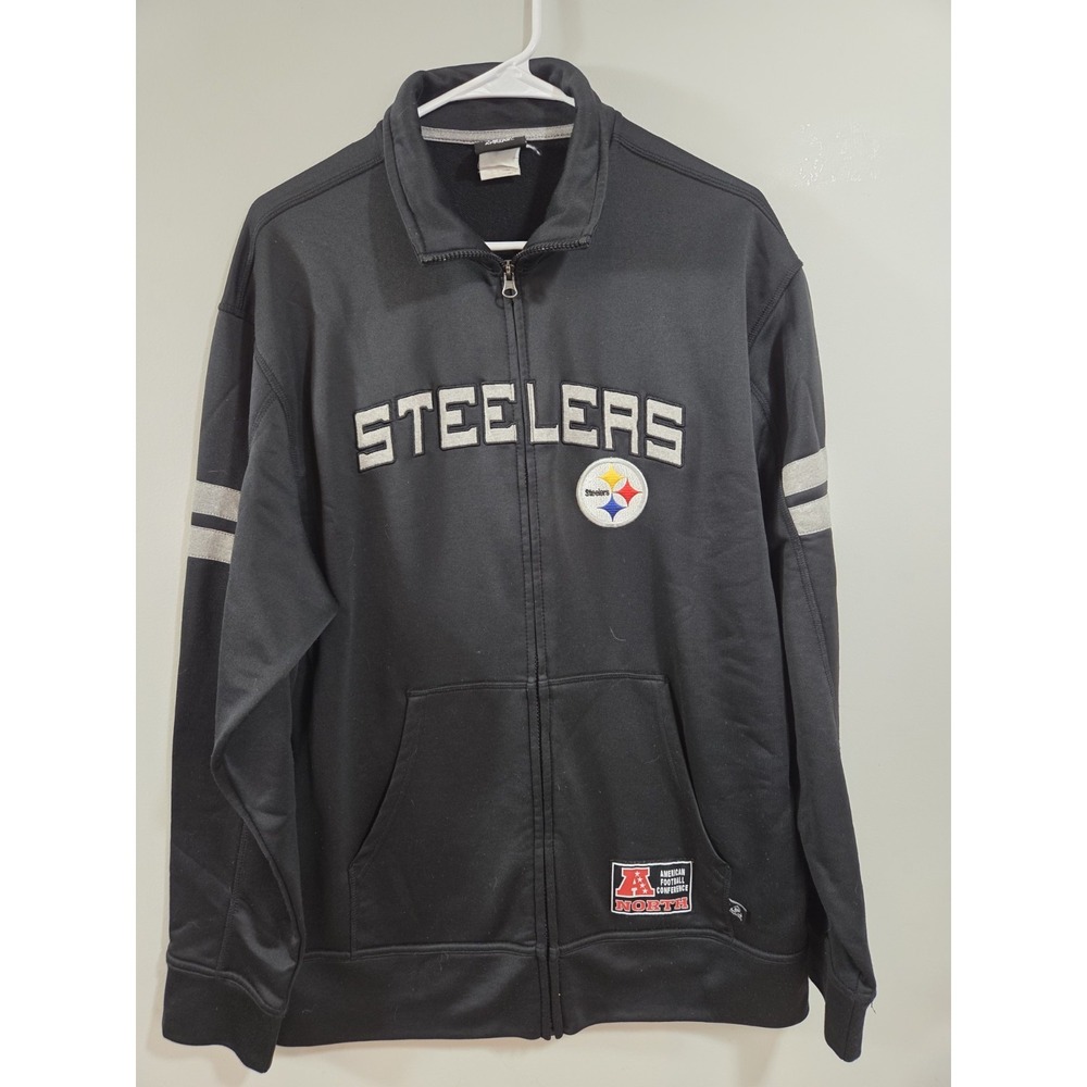 Pittsburgh Steeler NFL Team Apparel AFC North  Full Zip Jacket Size Unknown Flaw